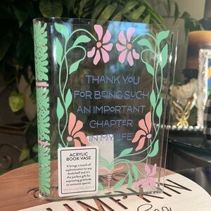 Floral Acrylic Book Vase